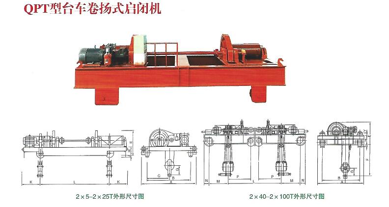 QPT臺車卷揚啟閉機結構圖