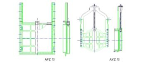 AFZ暗桿式鑄鐵方閘門結構圖