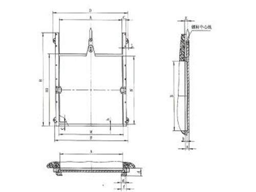 平板鑄鐵閘門結構圖