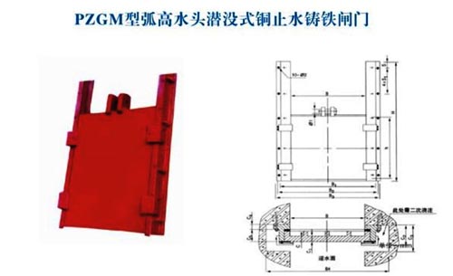 高壓鑄鐵閘門安裝布置結構圖及驗收標準