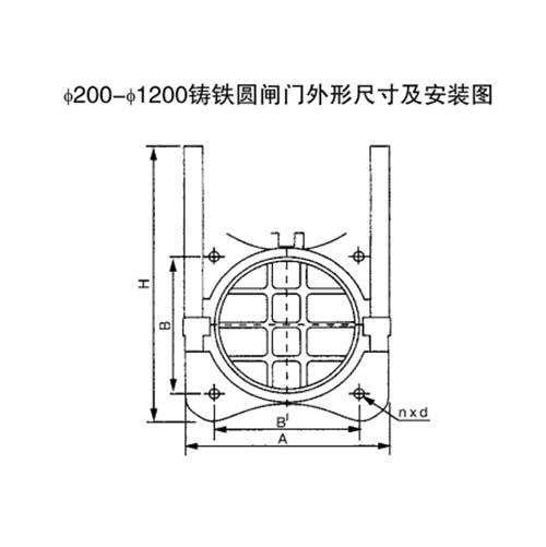 MXY明桿式鑄鐵鑲銅圓閘門報價表